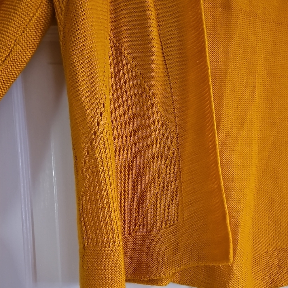 Mustard Yellow Cardigan Sweater - Picture 4 of 4